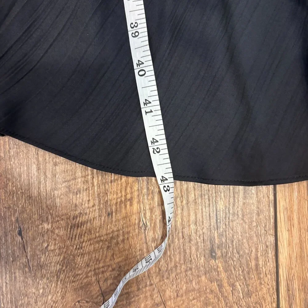 Anthropologie Maeve Ruffled Wrap Maxi Skirt Size XL in Black Blue Side Tie Flowy